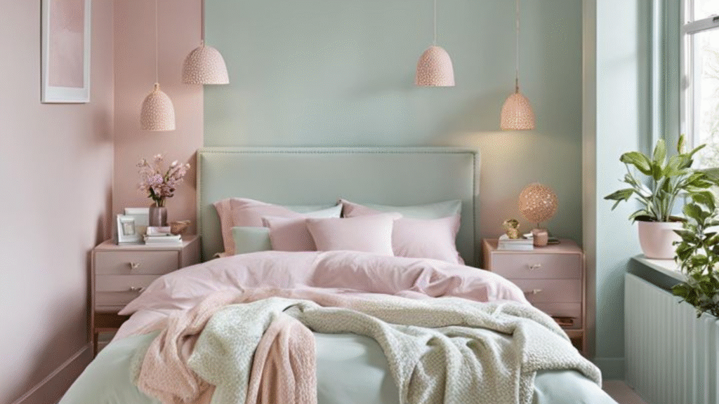 Pastel Pink and Mint Green